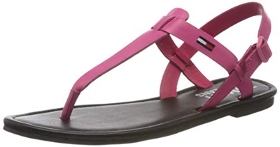 Tommy Hilfiger Color Block Basic Thong Sandal, Sandalias Punta Cerrada para Mujer, Rojo (Blush Red Xif), 36 EU