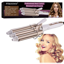 Rizador Pelo,Pinzas rizadoras,3 Tubo Rizador,Rizador de Pelo Para Cabello, Iron Wave Curler Multifunción Temperatura Ajustable para rizar y ondas un e en oferta