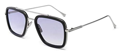 LHKQ Gafas de sol Retro Iron Man Gafas de sol con montura metálica cuadrada Gafas Tony Stark Aptas para hombres y mujeres en oferta
