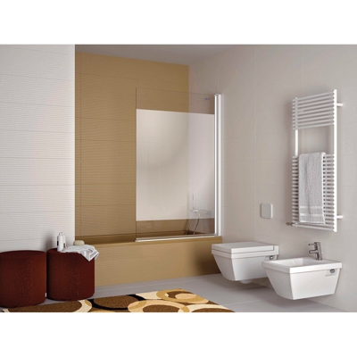 Duscholux - Separador Para Bañera Mate A La Derecho Plus Evolution Giro Plata brillo