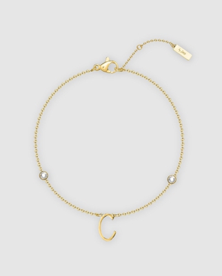 Agatha Paris - Pulsera Letra C Dorado
