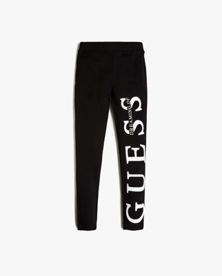 Guess - Leggings De Niña En Negro Con Logo