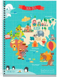 Miquelrius Agenda escolar 2020-2021 Junior Mapamundi Plus S/V cast. características