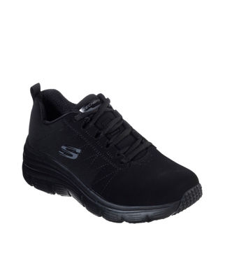 Skechers - Zapatillas D Serraje De Mujer De Color Negro Con Cuña