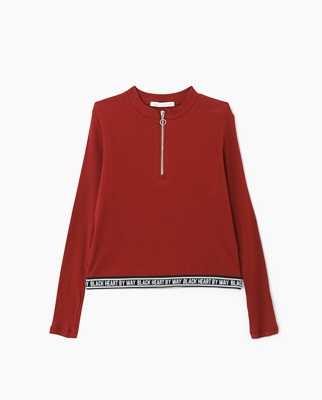 IKKS - Camiseta De Niña Roja Con Elástico