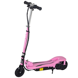 HOMCOM Patinete Eléctrico Altura Ajustable Scooter Eléctrico Plegable con Interruptor de Arranque Freno de Manillar Izquierdo Soporta hasta 50 kg 75x3 características