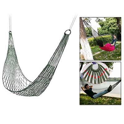Itian Deportes al Aire Libre Hamaca - Meshy Rope Hammock Sleeping Net Bed, Nylon paracaídas Hamaca portátil Doble Camping