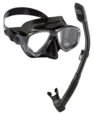 Cressi Marea Dry Gafas y Tubo de Snorkel Unisex Adulto, Negro, Talla Única
