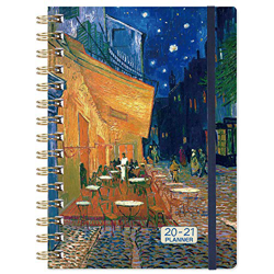 Agenda 2020 2021 Semana A5 para ver, Agenda académica Desde julio de 2020 hasta junio de 2021 con bolsillo interior características