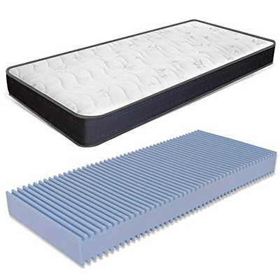 MiaSuite - Colchón ortopédico Summit de una plaza - Fabricado en espuma de poliuretano expandido WaterFoam - Transpirable - Alto 13 cm - Medidas 90 x 