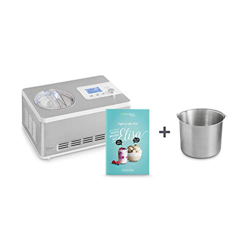 Heladera yogurtera 2 en 1 ELISA con compresor de refrigeración y función de calefacción, 2 l Máquina de helados y yogur en acero inoxidable, función d precio