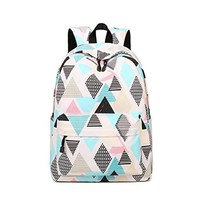 Acmebon Mochila Escolar Impermeable para Niñas y Niños con Estilo - Mochila para Portátil con Estampado Moderno Informal Rombo