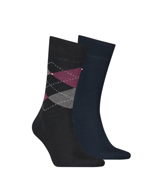 Tommy Hilfiger - Pack De Dos Pares De Calcetines Cortos De Hombre Varios Colores