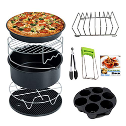 WYCY Accesorios para freidoras de aire Juego de 10 pulgadas de 8 para 3.7-5.8 QT Freidora de uso general Propósito general para freidora de aire Gowis características