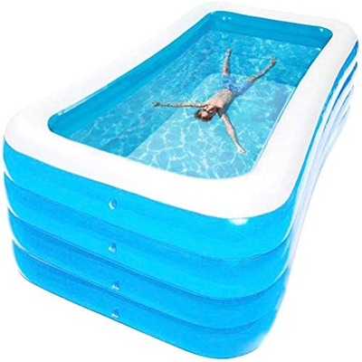 CoURTerzsl piscina inflable verano piscina piscina piscina hinchable baño bañera, Azul 4 capas de grosor.