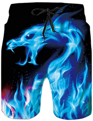 Loveternal Llama Bañador Hombre Playa Hawaiano Deportivos Verano Pantalones Cortos 3D Flame Rápido Colorful Smoke Bañador Hombre L precio