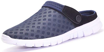Unisex Hombres Mujeres Zuecos Zapatillas de Playa Respirable Malla Ahueca hacia Fuera Las Sandalias Zapatos Vernano