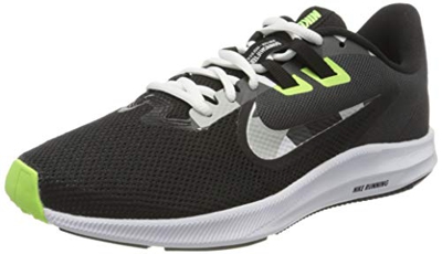 Nike Downshifter 9, Zapatillas para Correr para Hombre, Black/White/Particle Grey/Dk Smoke Grey/Ghost Green/Sapphire, 38.5 EU