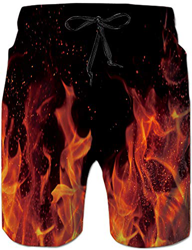 Loveternal Bañador Hombre Playa Hawaiano Deportivos Verano Pantalones Cortos 3D Secado Rápido Llama Bañador Hombre L características