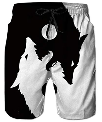 ALISISTER Bañadores Hombre Personalizado 3D Wolf Diseño Secado Rápido Pantalones Cortos Verano Surf Playa Swim Shorts XL