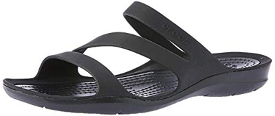 Crocs Swiftwater Sandal Women, Chanclas para Mujer, Negro (Black/Black), 39/40 EU