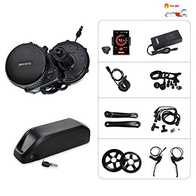 Bafang BBS02 - Kit de conversión para bicicleta eléctrica con motor de transmisión media de 500 W y 48 V con batería 48V16AH