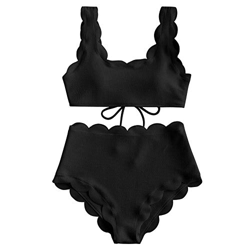 ZAFUL - Conjunto de bikini para mujer (cintura alta) Negro S precio