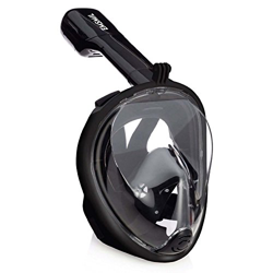 Emsmil Máscara de Buceo 180° Vista Panorámica Máscara Facial de Snorkel con Tecnología Anti-Vaho y Anti-Fugas Impermeable para Vacaciones Negro precio
