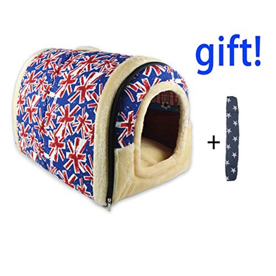 ANPI 2 en 1 Casa y Sofá para Mascotas, Lavable a Máquina Casa Cama de Perro Gato Puppy Conejo Mascota Antideslizante Plegable Suave Calentar con Cojín