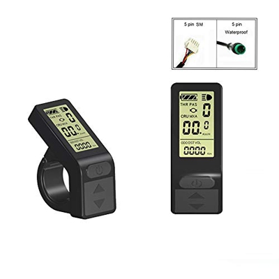 Bicicleta eléctrica KT LCD4 Pantalla 24V 36V 48V Ebike Panel Smart Control Pantalla pequeña para Kit de conversión de Bicicleta eléctrica (SM Connecto