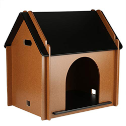 EBTOOLS Casa de madera para animales de compañía, perro o gato, extraíble creativa, caseta de perro, caseta para mascotas, para interior, 51 x 38 x 52 en oferta