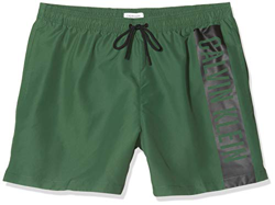 Calvin Klein Medium Drawstring Bañador, Verde (Dark Green LC0), Small para Hombre en oferta
