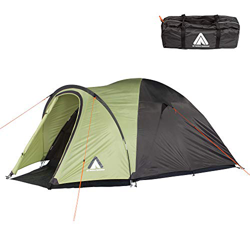 10T Outdoor Equipment Kuppelzelt Scone Beechnut-Tienda de campaña para 4 Personas, Impermeable, 5000 mm, con antesala, Unisex-Adultos, Gris y Verde SB en oferta