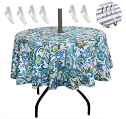 Mantel impermeable para exteriores, con cremallera y orificio para sombrilla, poliéster, Lavable A Máquina para el Restaurante del Hotel en casa, fáci características