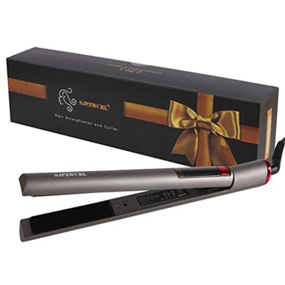 Rizador Pelo y Planchas Pelo 2 en 1, Curling Iron Rizador Pelo Ceramico Planchas Viaje Pelo Turmalina Plancha Viaje Pelo de Ondas Hair Styler Instant 