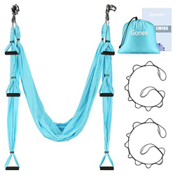 Gonex Hamaca Yoga Antigravedad, Yoga aéreo Hamaca Swing Yoga Trapecio Plano para Pilates Gimnasia Gimnasio Fitness, Yoga Swing Set antigravedad con Co características