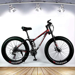 LJ Bicicleta, Bicicleta de Montaña con Neumáticos Gordos para Adultos, Bicicleta de Nieve, Bicicletas de Crucero con Freno de Disco Doble, Bicicleta d precio