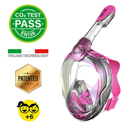 Seac Magica Junior, máscara integral para el Snorkeling 6+, probada y patentada, unisex para niños, Unisex niños, 1700012030684A, Rosa, 6+ precio