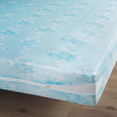 Douceur d'Intérieur - 1640747, Cubre Colchon, 90 X 190 Cm, Renove Matelas, Malla Extensible