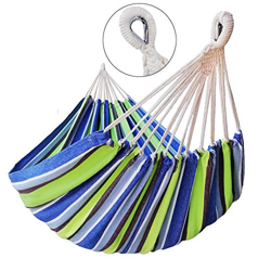 GOCAN Hamaca Doble brasileña 2 Personas Hamaca Extra Grande de Lona de algodón para Patio Porche Jardín Patio Área de Estar Exterior e Interior (Azul  precio