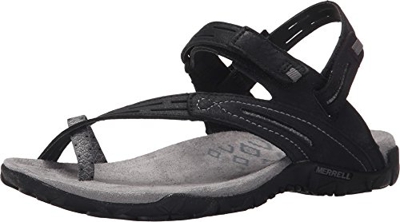 Merrell Terran Convert Ii Sandalias Deportivas para Mujer, Negro, 39 EU