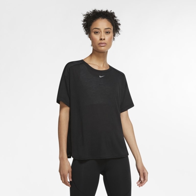 Nike Pro AeroAdapt Camiseta de manga corta - Mujer - Negro