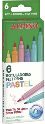 Alpino Standard estuche 6 rotuladores pastel en oferta