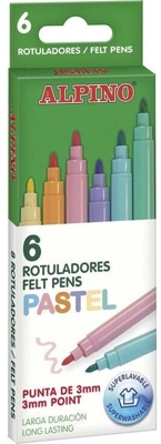 Alpino Standard estuche 6 rotuladores pastel