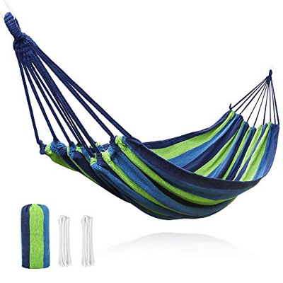 V VONTOX Hamaca Colgante para 2 Personas, 150 cm x 250 cm Ultraligera Hamaca de Camping Capacidad de 500 Libras para Viajes, Acampar, Jardín