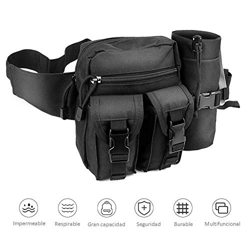 Bolso de Cintura Multiusos, Riñonera Táctica para hombres Cinturon Táctico Unisex Militar Portátil Botella de Agua para Uso al Aire Libre Deportes,Cor características