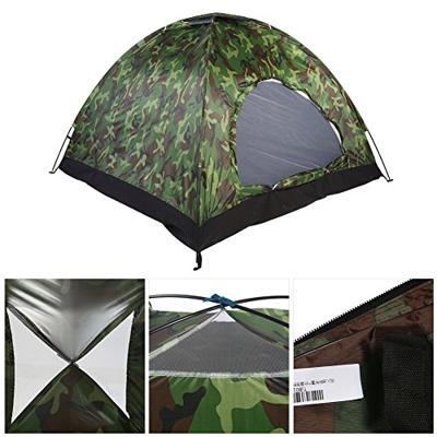 Tienda de Campaña 4 Personas Camuflaje, 3-4 Personas Tienda Camping Dome Tent Outdoor UV Protección de Camuflaje Impermeable Tienda de campaña para Ac