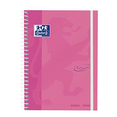 Agenda Escolar 2020/2021 Oxford School Soft Touch Semana Vista. 15x21 cm. Castellano. Color Fucsia.