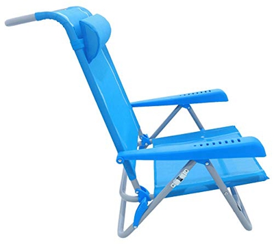Meerweh Strandstuhl Silla de Playa, Azul Zafiro, reposabrazos Azul