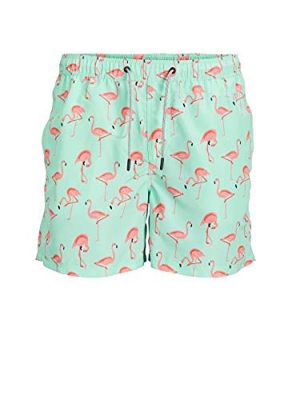 Jack & Jones Jjiaruba Jjswimshorts AKM Animal STS Bañador para Hombre, Brook Green, XL